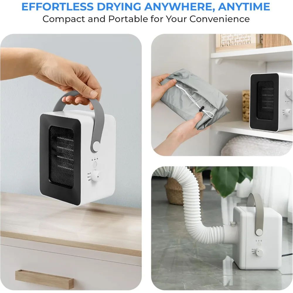 SereneLife 電動ポータブル衣類乾燥機 |   1000W 多用途ミニヒーター＆アロマディフューザー 家庭、アパート、寮、旅行、RV用