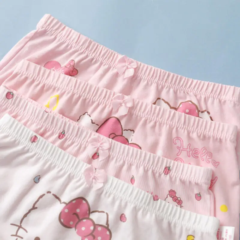 Four Cartoon High-End Hallokitty Panties Shorts Skin-Friendly Comfort Mother and Baby Panties Girl Underwear Underwear