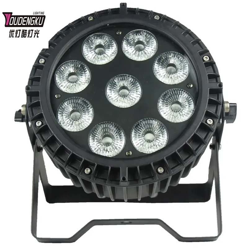 

6pcs Outdoor Waterproof par led 9x18w led par rgbwa uv 6in1 white battery remote led light party with wifi