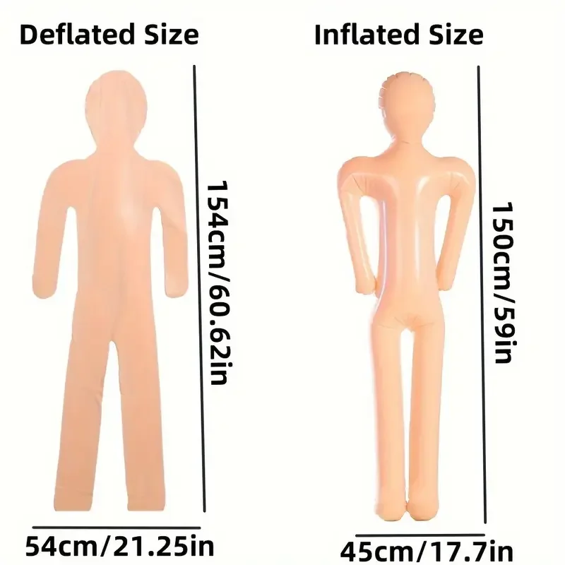 1 دمية قابلة للنفخ - مادة PVC متينة للعب الأدوار - منزل مسكون خارجي/داخلي، ديكور حفلات مبتكر مضحك للترفيه #2