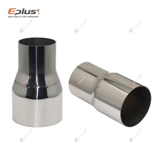 Adaptador recto Universal de acero inoxidable, reductor, silenciador de escape para motocicleta y coche, tubería soldada, varios tamaños, 32MM a 48MM