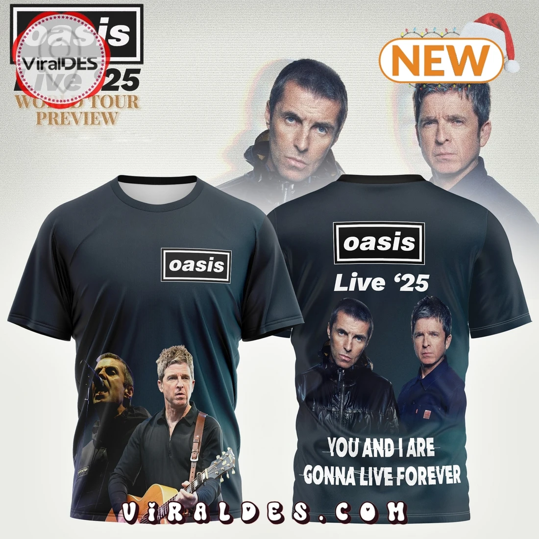 Oasis Live '27 World Tour Preview T-Shirt 3D Printing 2026 Summer Men Women Sport Breathable Quick-dry T-Shirt Streetwear Y2K