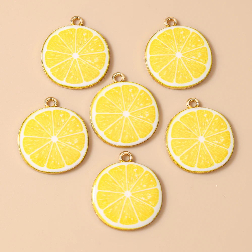 Leslie 20 Stück Charms Frucht Wassermelone Apfel Erdbeere Zitrone Anhänger für DIY-Bastelarbeiten Handgemachter Modeschmuck – Detail 5