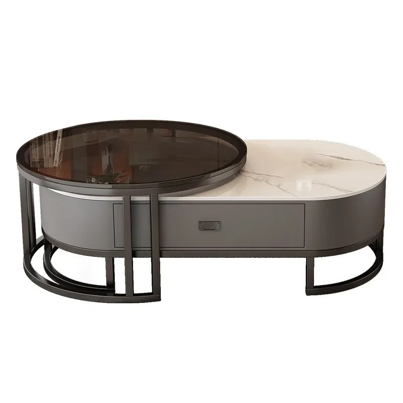 

Slate, coffee table, living room, home, light luxury, modern, simple, tea table, oval Internet celebrity small apartment