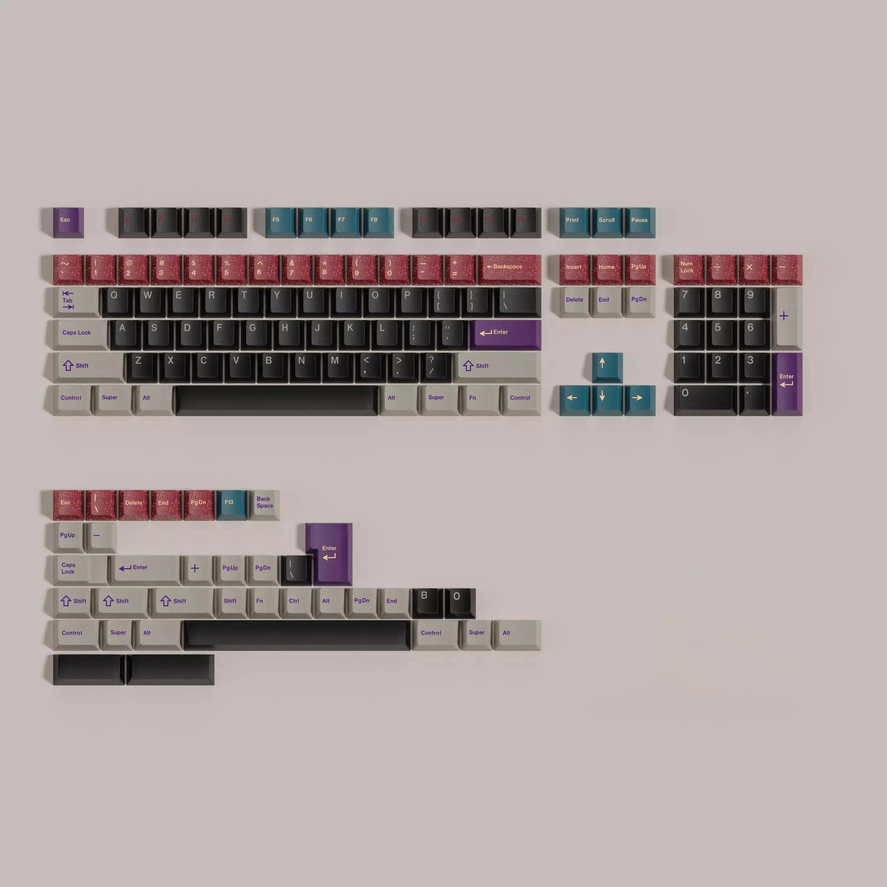 1 Set GMK Thunder God Keycaps PBT Dye Sub Key Caps Cherry Profile Lightproof Keycap For Alice Wooting Double B Split Spacebar