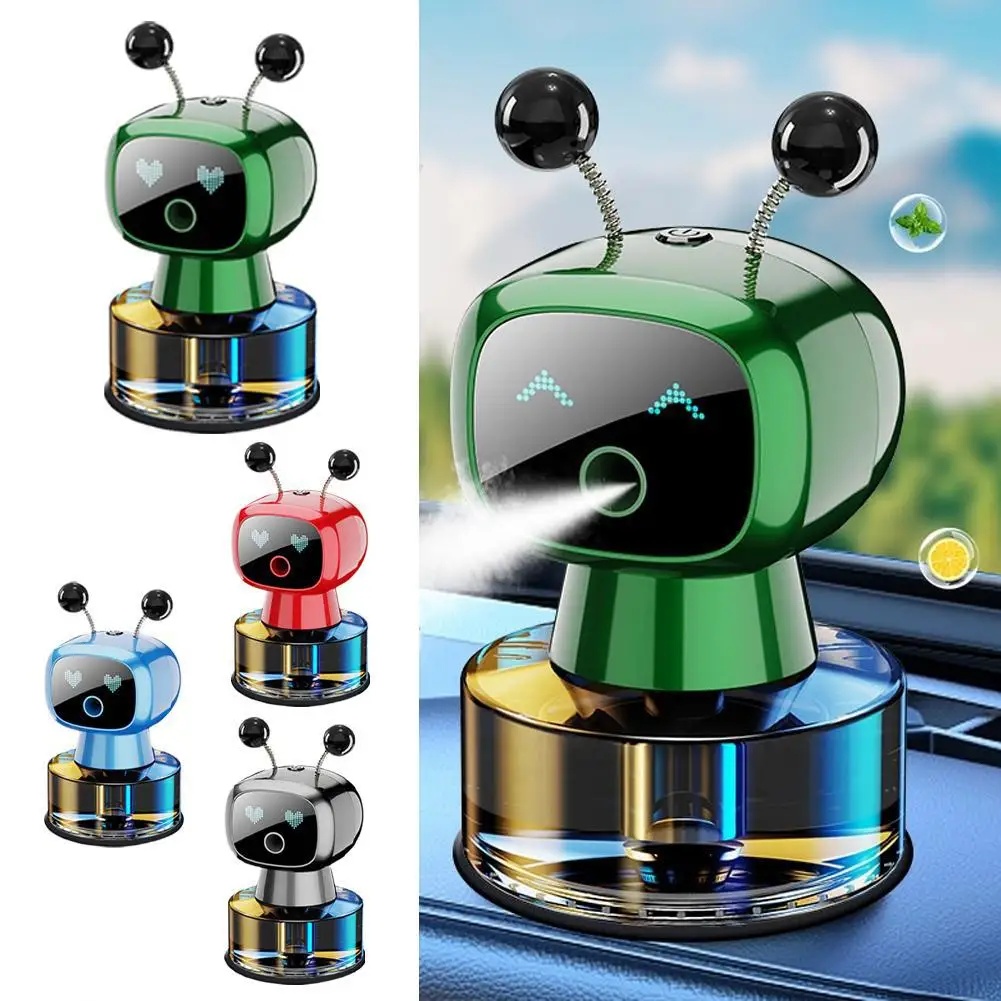 Smart Rechargeable Car Air Freshener,Automatic Aromatherapy Sensing,Car Decor Design,Auto-Spray&Ignition Diffuser Robotic W Q4P2