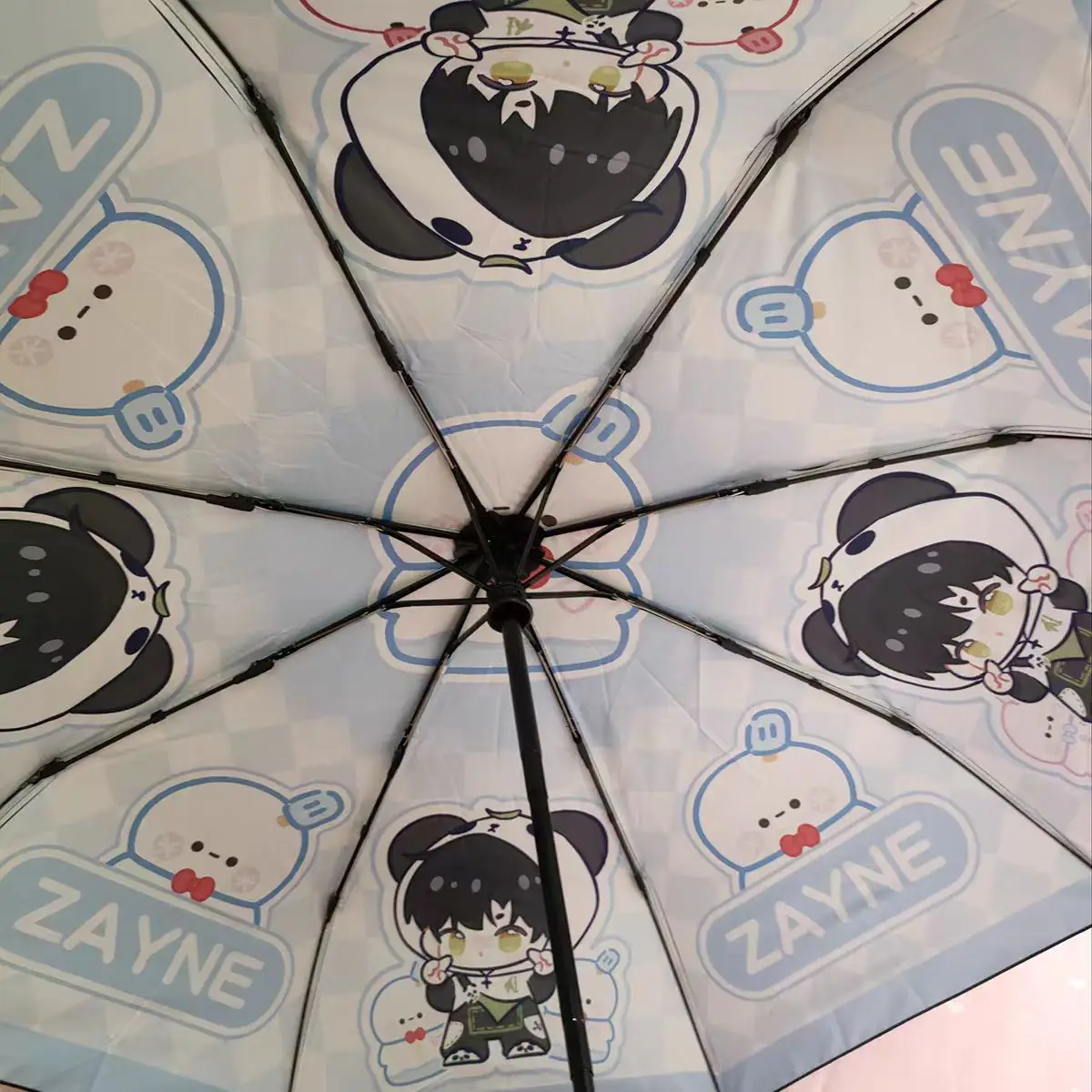 Anime Love and Deepspace Zayne Cosplay Cartoon Q Versions Vinyl Rainshade Folding En-toutcas Umbrella Bumbershoot Sunshade Xmas