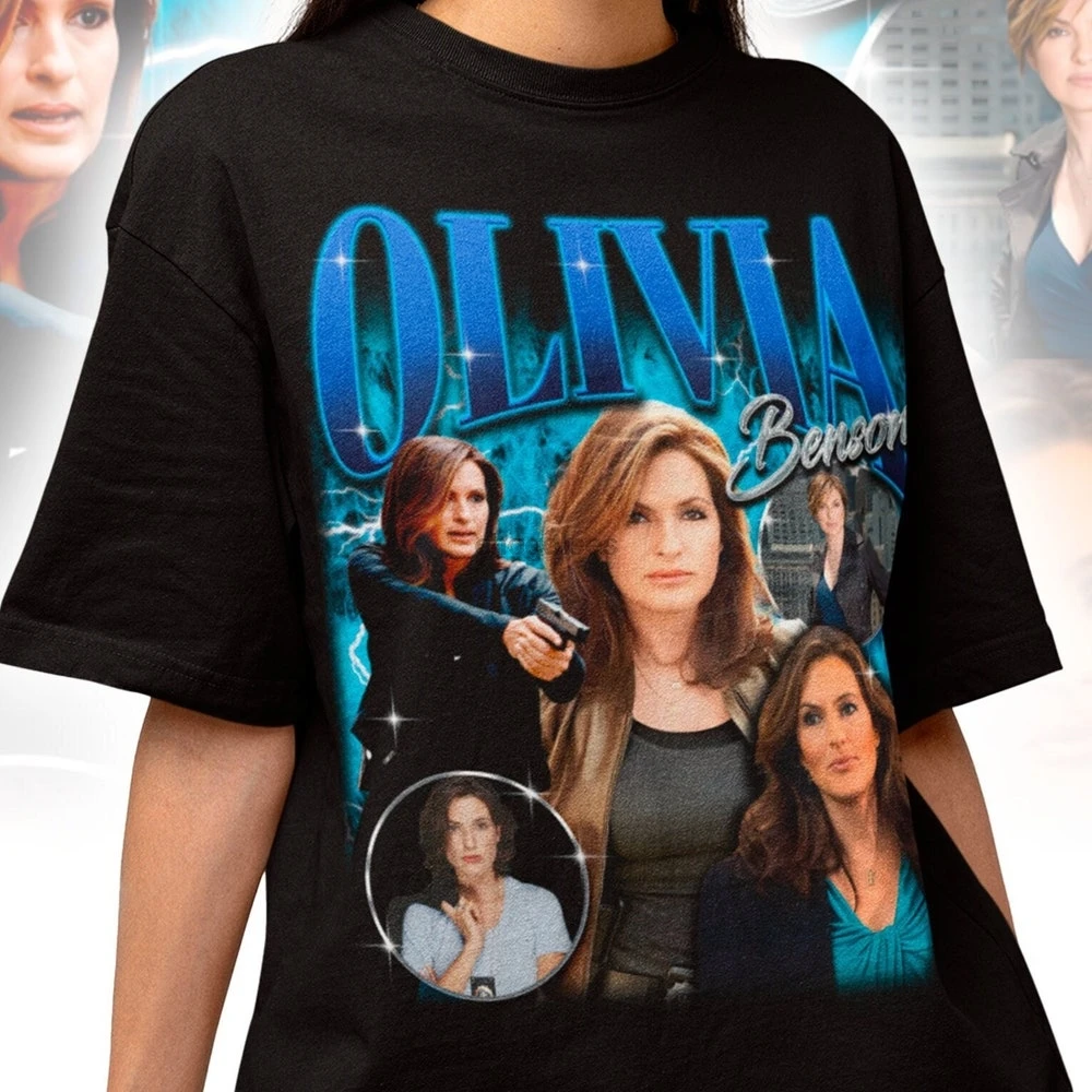 Retro Olivia Benson T-shirt - Olivia Benson Bootleg Shirt - Olivia Benson Gift - Mariska Hargitay T-shirt - Olivia Margaret Bens