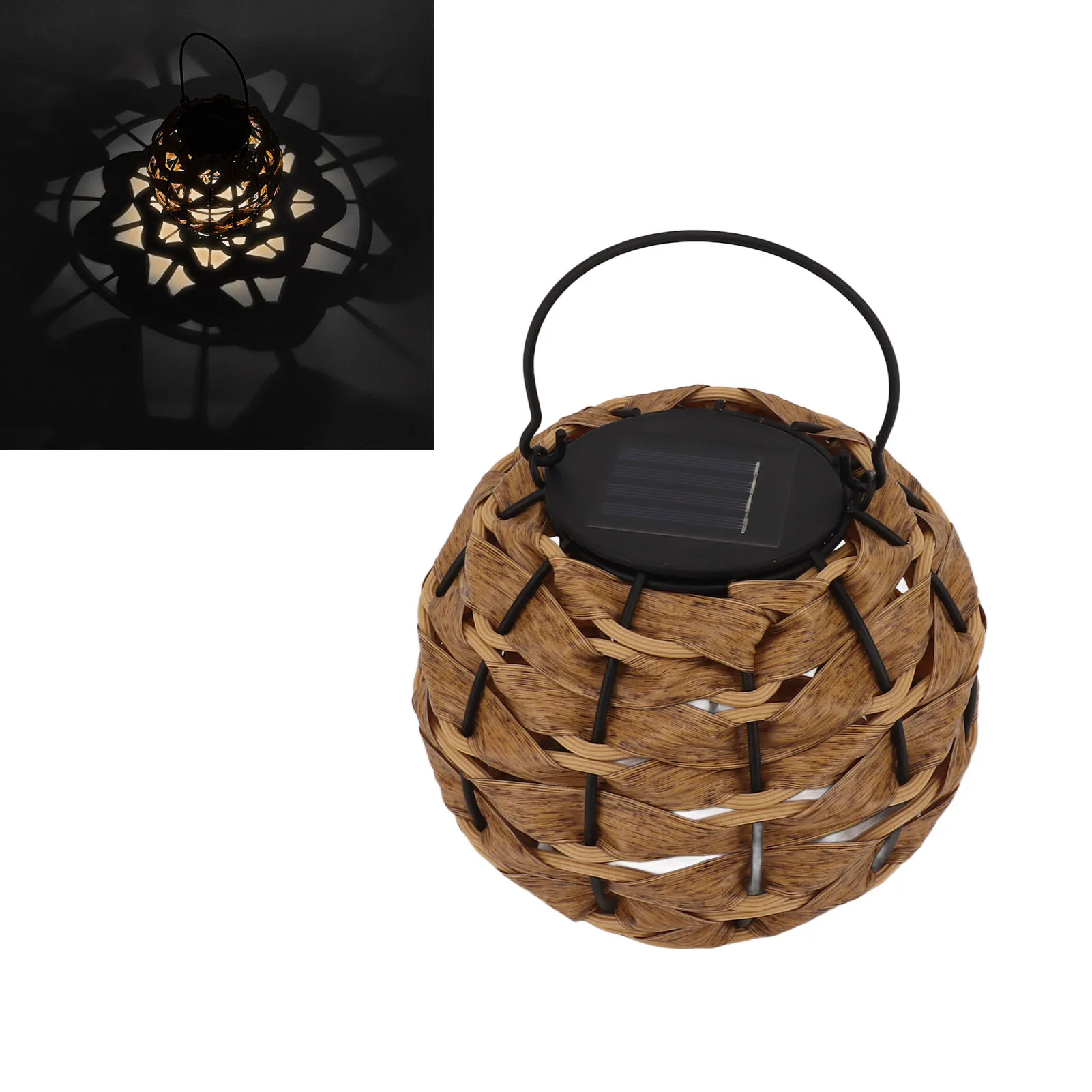 

ZK40 Outdoor Solar Lantern LED Waterproof Hollowed Rattan Ball Solar Hanging Light Christmas Decorations Garden Yard Porch Lawn