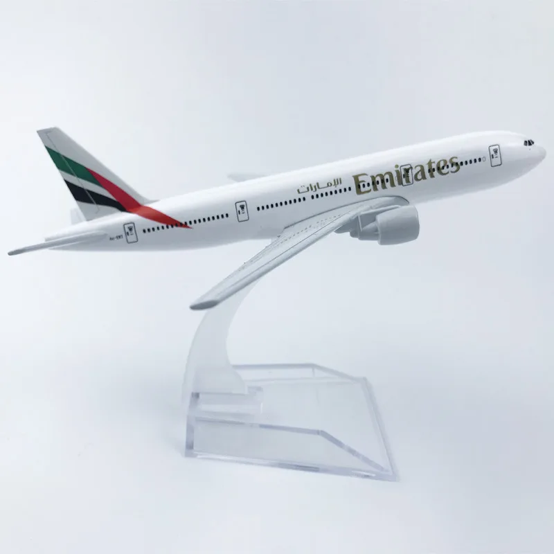

16 cm B777 Emirates Airlines 1:400 Scale 777 Aircraft Model with Base Alloy Plane For Collectible Souvenir Show Gift Decoration