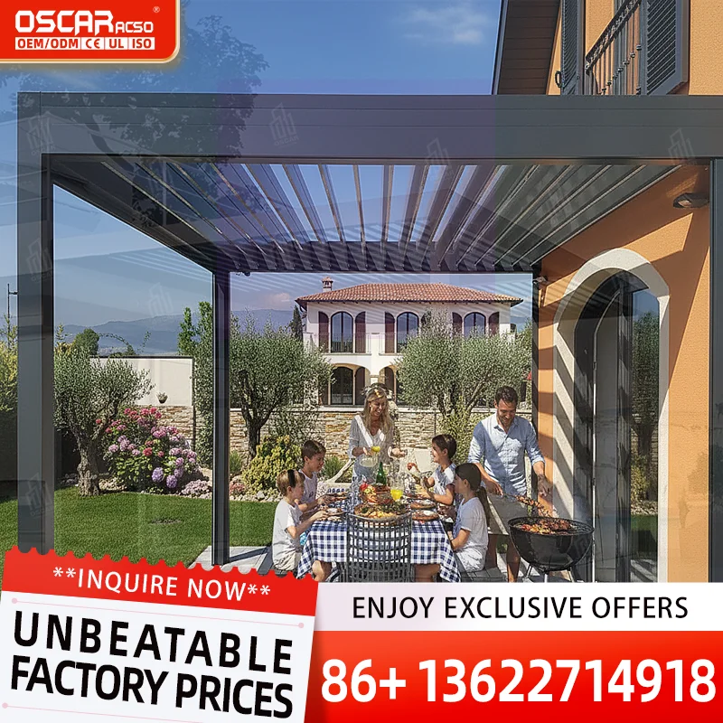 Aluminum Glass Sunroom Modern Luxury Custom Frame System For Waterproof Exterior Use Custom Size Factory Supply Europe North Ame