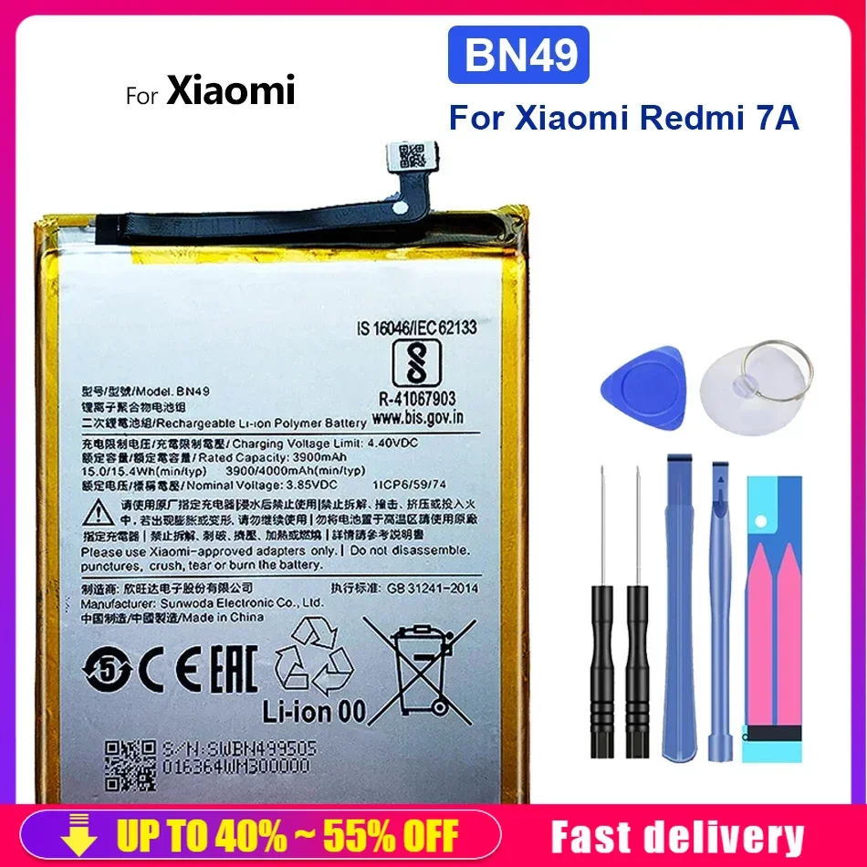 BN49 4000mAh High Quality Replacement Mobile Phone Battery For Xiao Mi Redmi 7A Redmi7A Redmi 7 A For Redrice Portable Battery