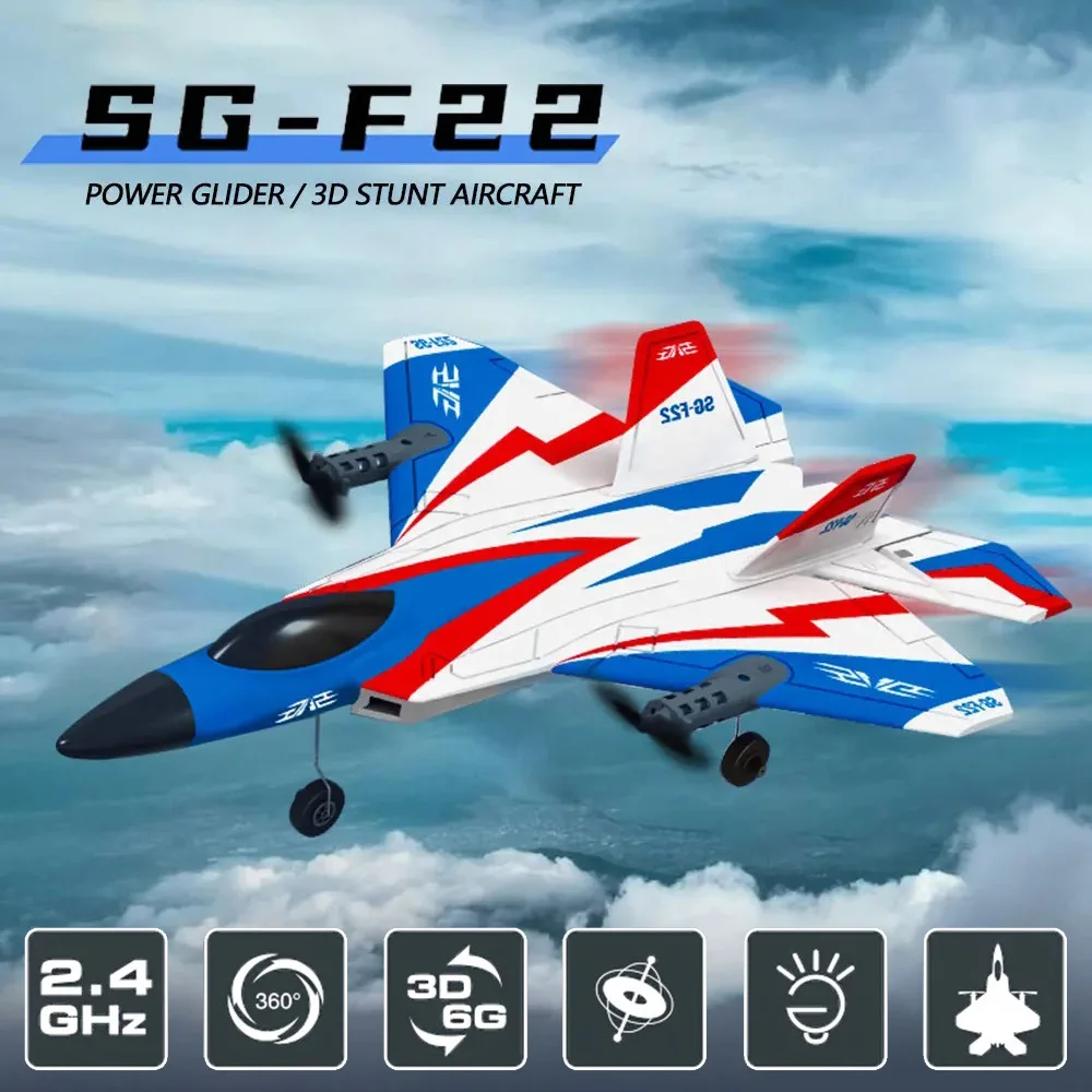 New RC Plane F22 Stunts Plane 2.4G Radio Control Glider Remote Control 3D Plane Glider Airplane EPP Foam Boys Toys for Children