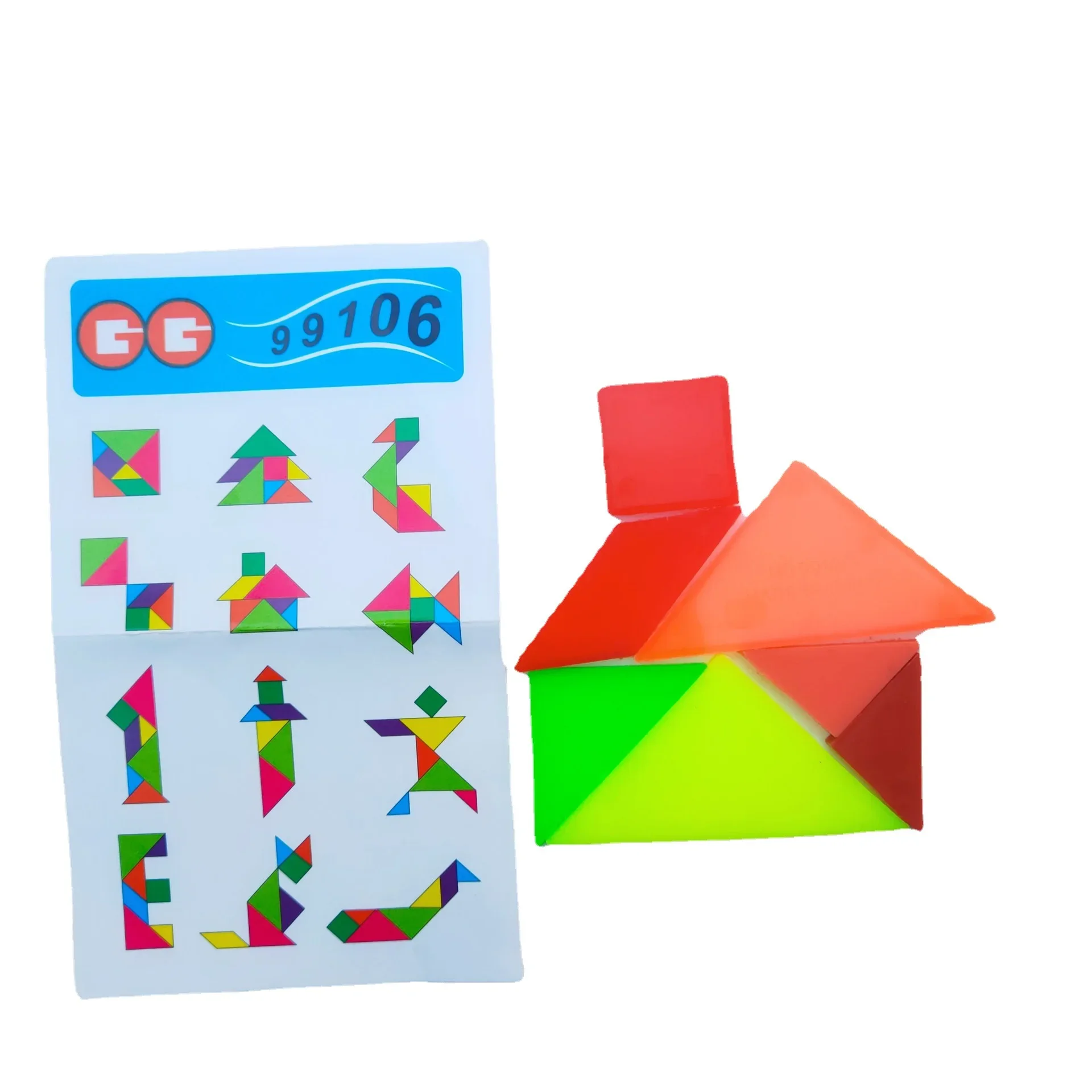 Mini Tangram Puzzles for Kids, Parent-Child Games Toys, Baby Shower, Birthday Party Favors, Pinata Filler Party Favors, 10 Packs