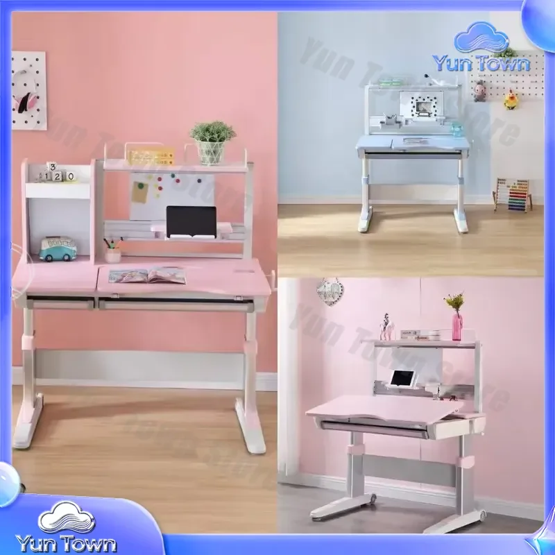 Portable Height Adjustable Folding Kids Study Table for Children Home Office Desk for 2026 Back to School