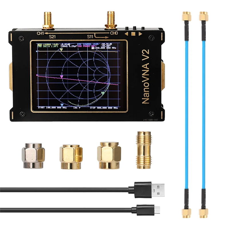 

3. 2-дюймовый экран 3G, Векторный сетевой анализатор, фотоанализатор NanoVNA V2, антенный анализатор коротких волн HF, VHF, UHF, измерительный Duplexer фильтр