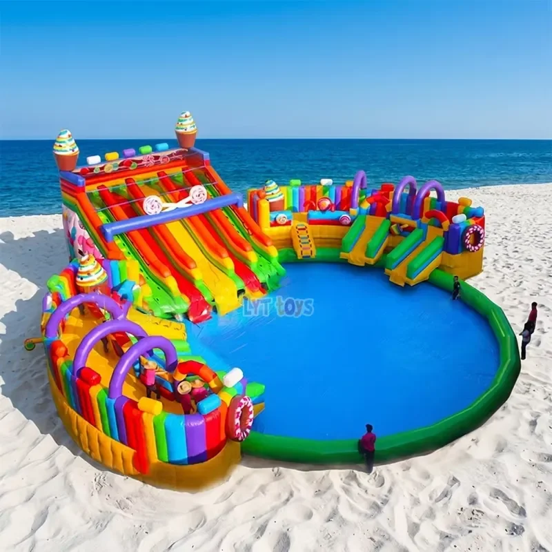 Large Customized Outdoor Floating Lake Challenge Obstacle Course Water Play Equipment Inflatable Water Park