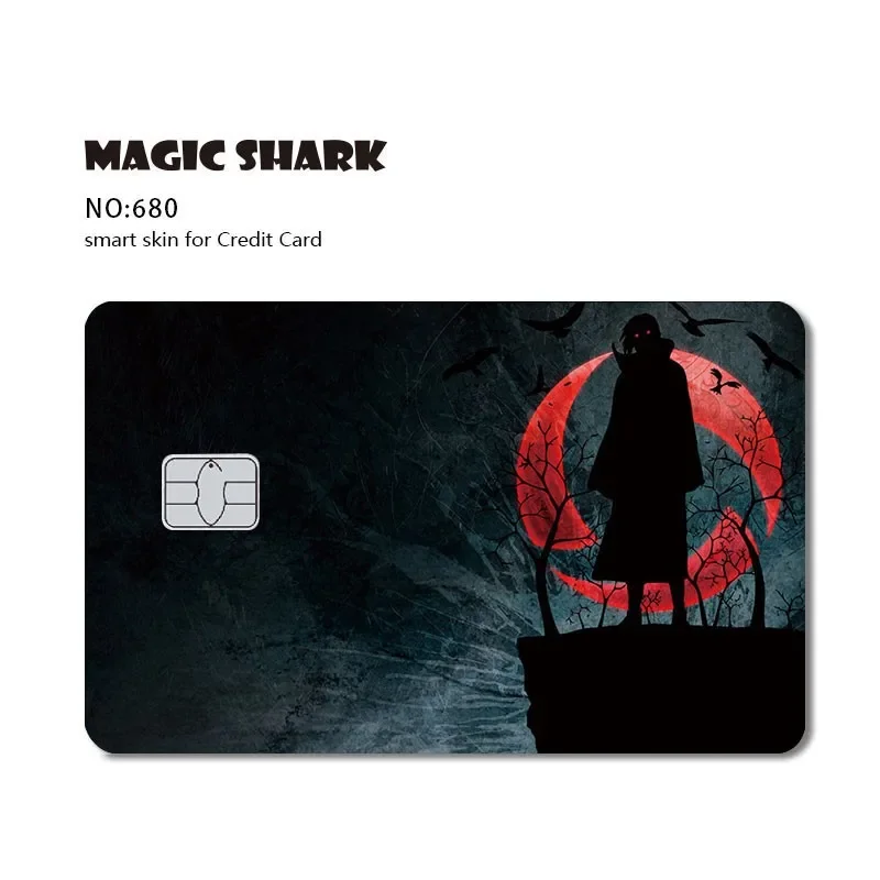 Magic Shark Anime Cartoon Game Save Money Pig Case Cover Film Skin Sticker for Small Chip Credit Card Bus Card