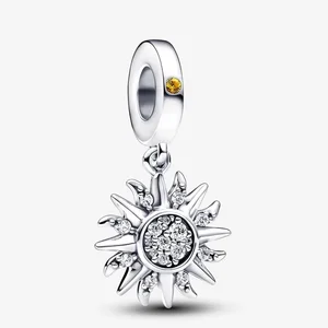 925 Silver Star and Moon Series Charm Accounts for Women, Original Pandora Fits, Paults, Diy Jewelry, Party, Birthday Gifts, New 10 Main Sales Star Pendant - №9