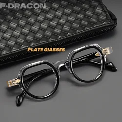 Acetate Eyeglass Frames New In 2024 Retro Men's Frames Irregular  High-quality Optical Prescription Frames Women BT55012