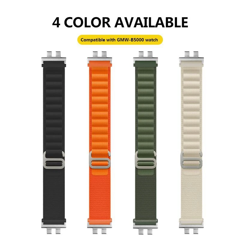 Wtitech Alpine Loop Replacement Strap Nylon Watch Band Bracelet for G-Shock GMW-B5000 Smartwatch