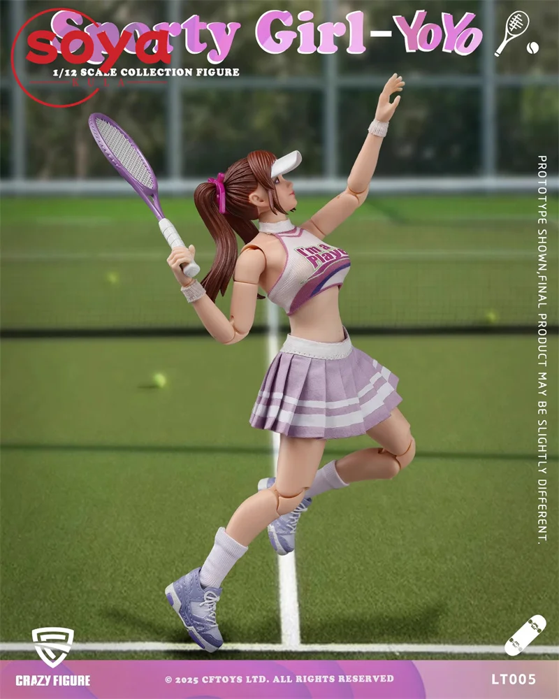 FIGURKA CRAZY FIGURE LT005 Skala 1/12 Sportowa Dziewczyna YoYo Figurka Akcji 15cm Figurka Żołnierki Kolekcjonerska Zabawka