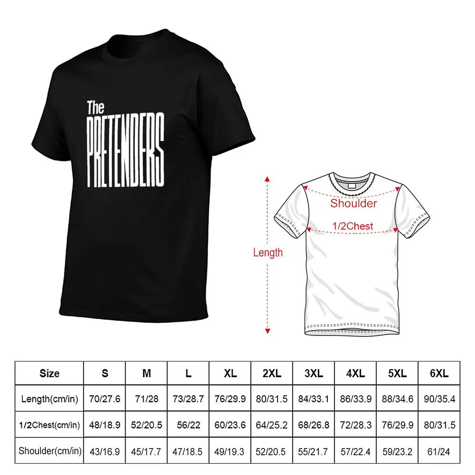 The Pretenders T-Shirt shirts graphic graphic t shirt vintage Aesthetic clothing essential t shirt Men's cotton t-shirt