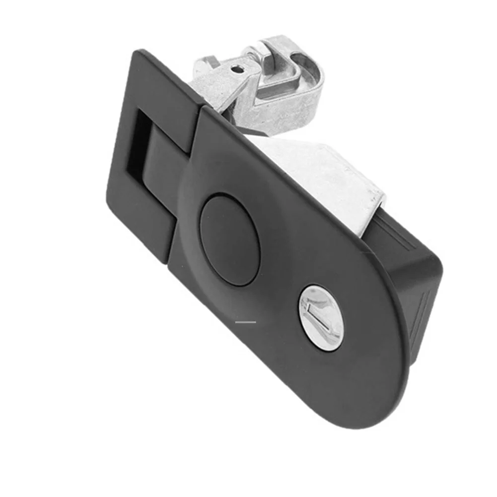 1pc Zinc Alloy High Back Flat Lock Button Style Cabinet Door Lock For Electrical Control Power Distribution And Filing Cabinets