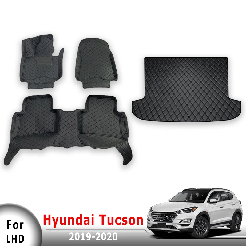 

Car Floor Mats Trunk Carpets For Hyundai Tucson 2019 2020 Covers Products Auto Interior Accessories Foot Pads Pedal Waterproof