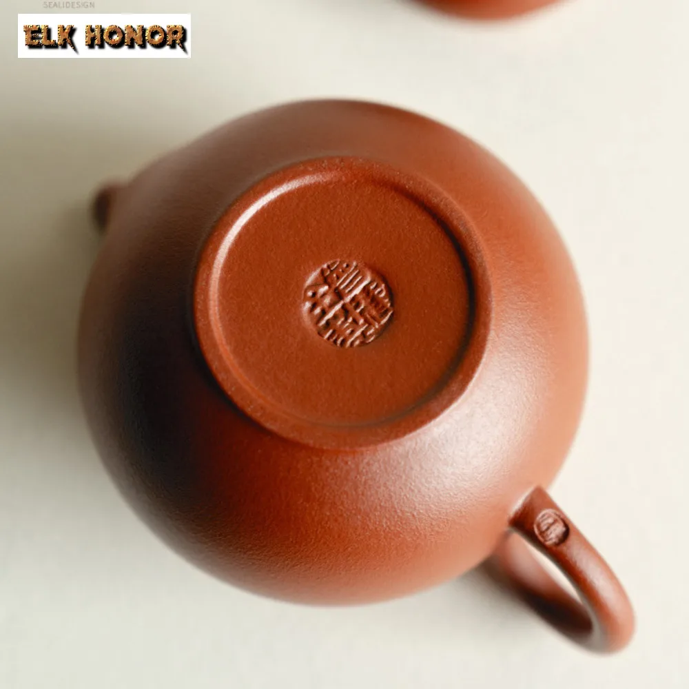 140ml Chinese Yixing Purple Clay Eggplant Teapots Ball Shaped Infuser Tea Pot Raw Ore Zhu Mud Kettle Zisha Tea Set Customized