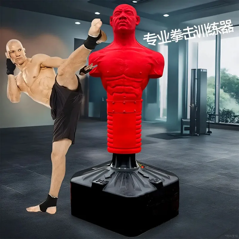Fight silicone humanoid boxing sandbag vertical home training vent rubber dummy Sanda tumbler sandbag