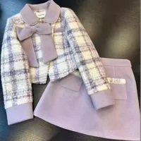 Elegant French Style Winter Women's Fashion Long Sleeve Jacket And Mini Dress Set Thickened Suit Trendy Women's Fashion