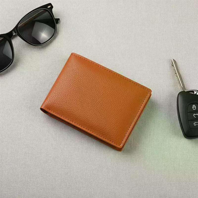 Mens And Womens Universal Ultra Thin PU Leather Short Wallet Simple Credit Card Wallet Multi Card Pocket Money Clip