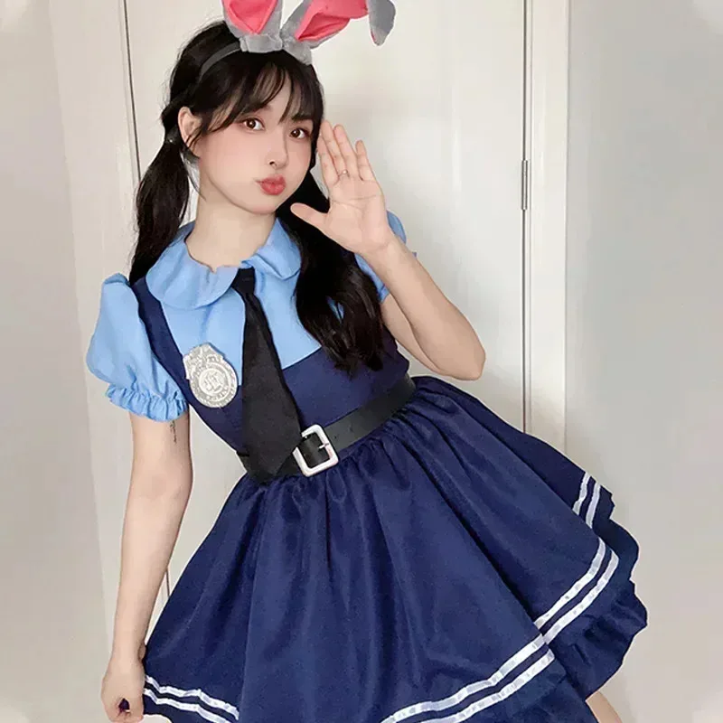 Цианиме Зоотопия Джуди Хоппс Ник Уайлд Косплей Костюм Платье Взрослых Детей Женщин Мультфильм Горничная Карнавал День Рождения Платье