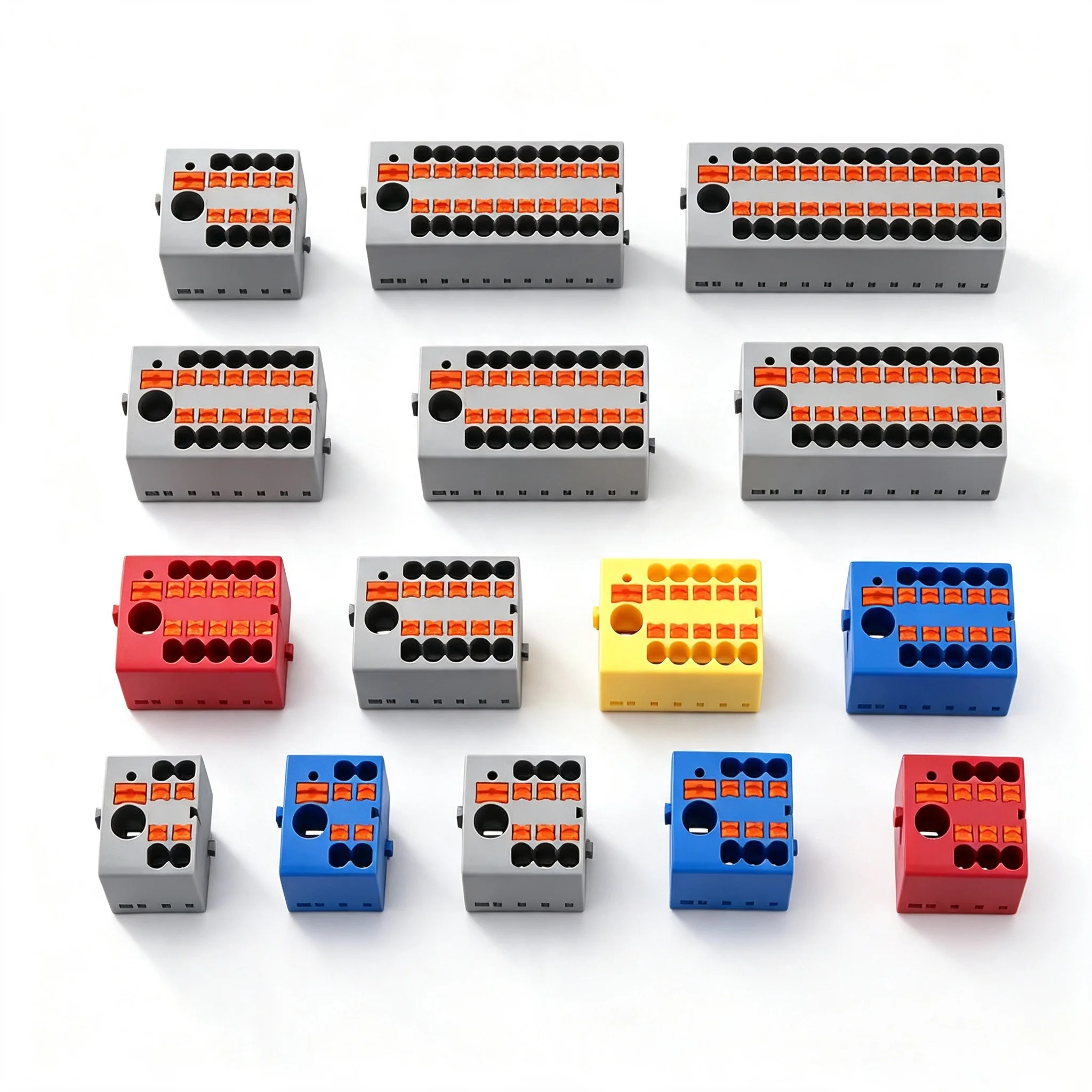 1PC 2.5mm² Plug-in Terminal Block Wire Electrical Cable Connectors Splitter Spliceable DIN-Rail Mounting Junction Box Tool