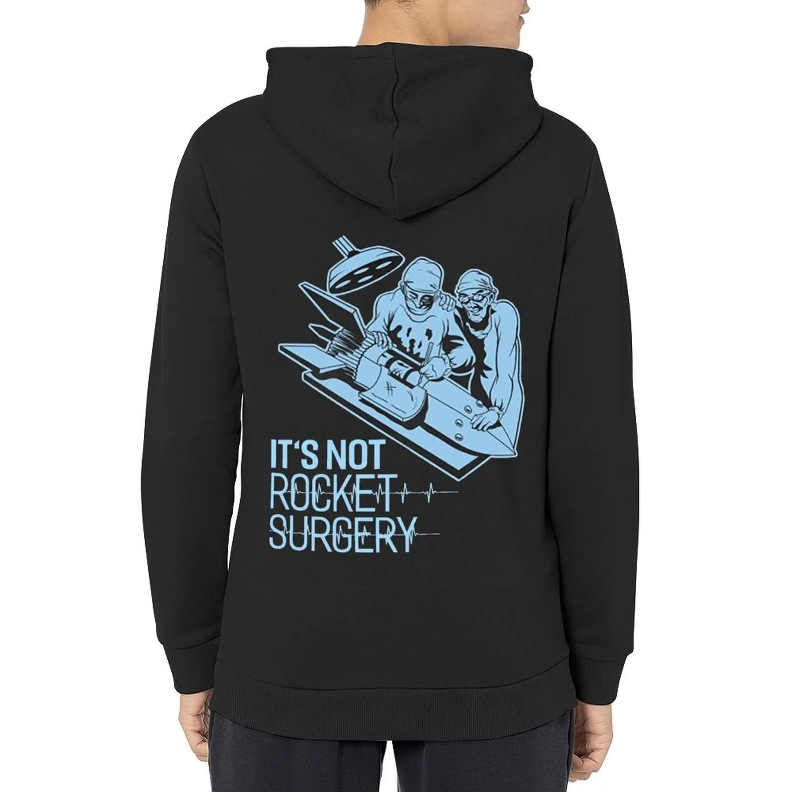 

Funny Science Pun It's Not Rocket Surgery Space Tee Shirts Gift Hoodie anime clothes blouse anime clothing pullover hoodies