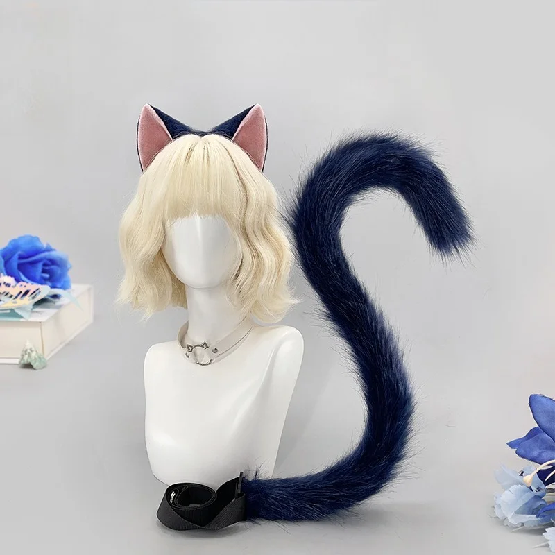 

Косплей-аксессуар Tsukiyomi Ikuto: повязка на голову с кошачьими ушками и хвостом, темно-синий, для аниме-косплея, комик-конов и вечеринок