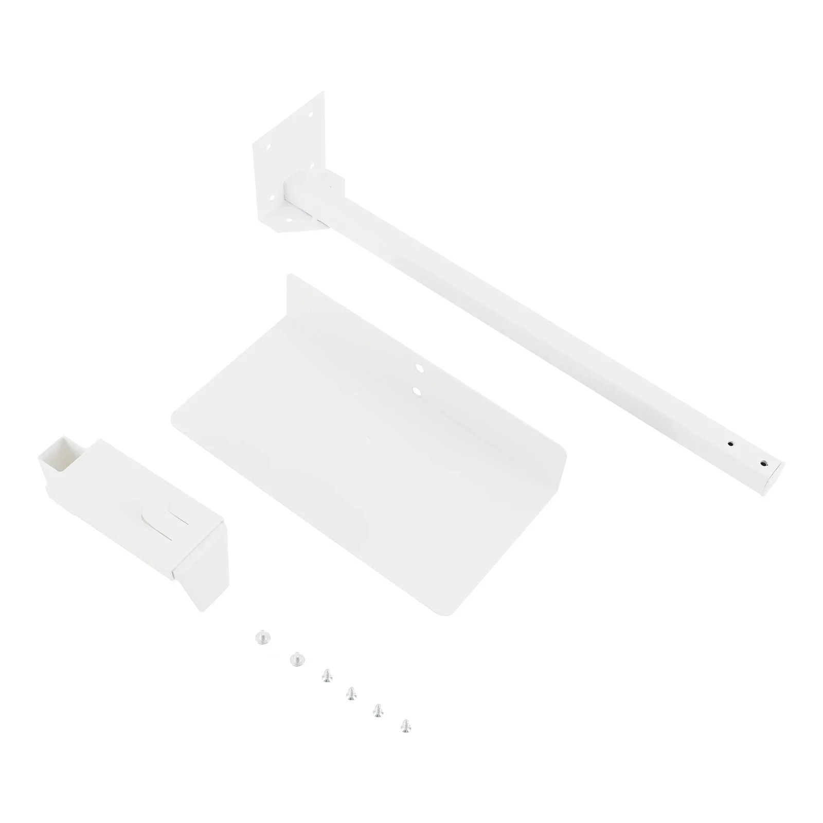 PC-Halterung, PC-Wandhalterung, verstellbarer PC-Halter, PC-Halter unter dem Schreibtisch bis 30 kg, Weiß – Detail 11