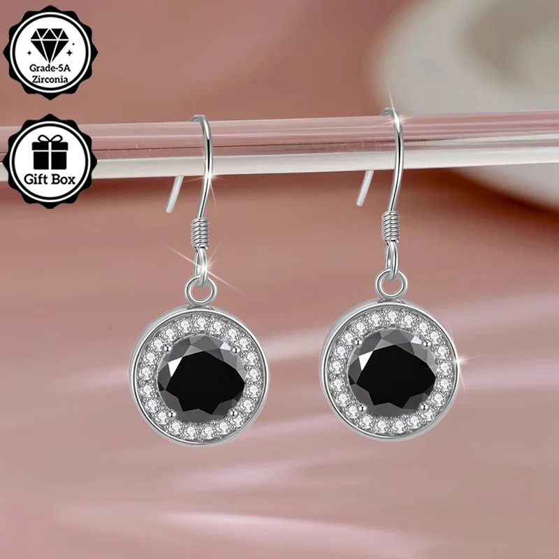 LAMVOICE Designerartikel von hoher Qualität, Schmuck für Damen, Valentinstag, Geschenk für Tochter, hypoallergene 2-Karat-Zirkonia-Ohrringe
