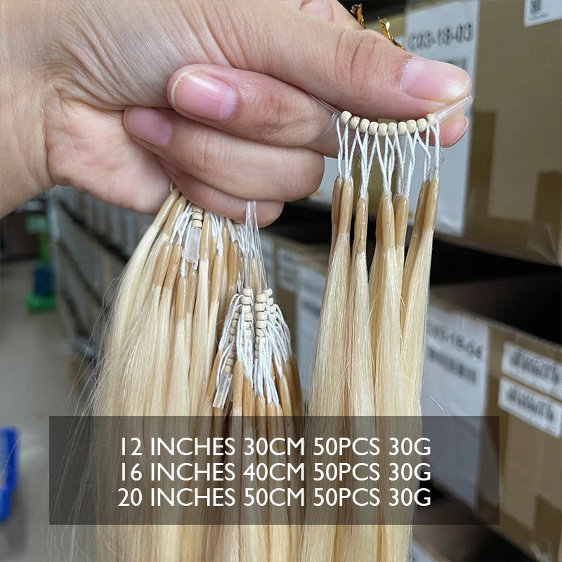 Blonde 60# 8D Human Hair Extensions 12\