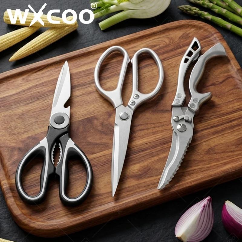 WXCOO Stainless Steel Kitchen Scissors Chicken Bone Scissors