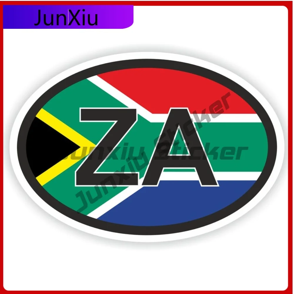 

South Africa Country Code Za Oval Sticker With Flag Waterproof Decals Motorcycle Stickers And Vinyl Decals Camping Cars Cover