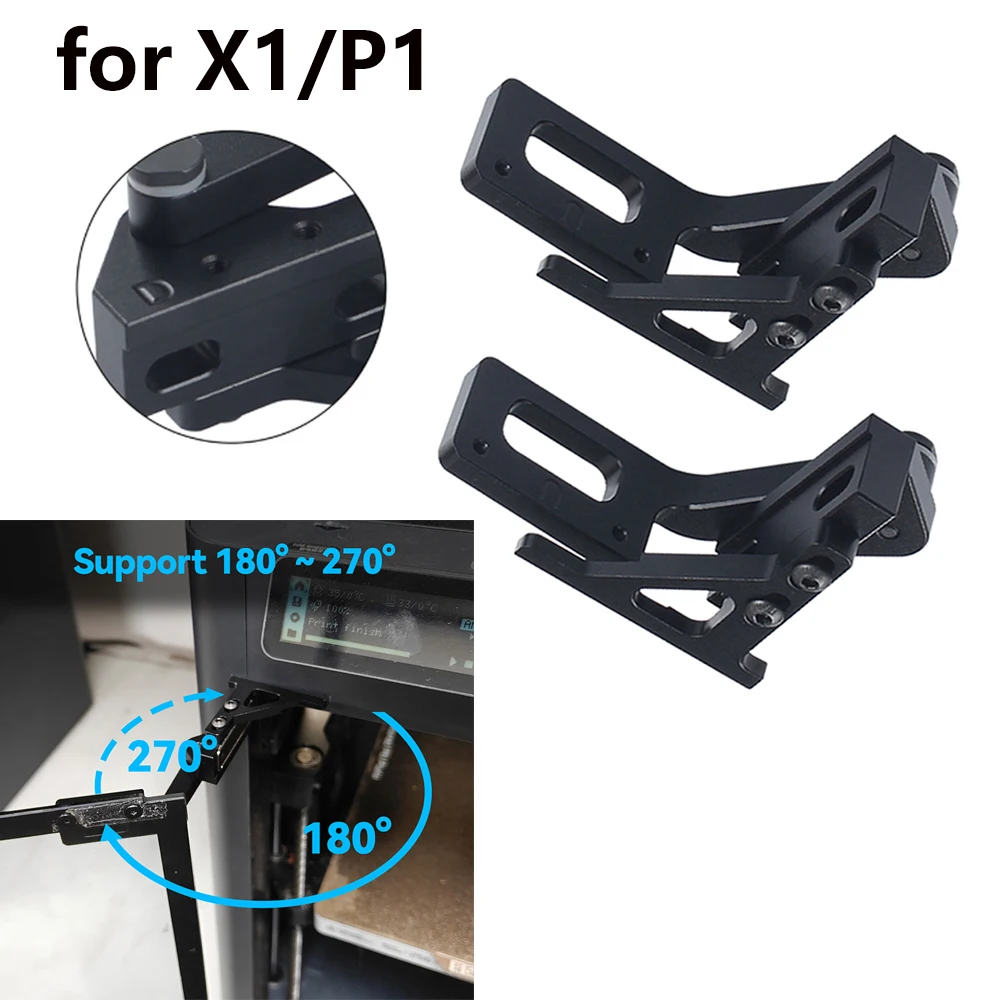 

For P1/X1 CNC Metal Door Hinge 180/270° Kit 3D Printer Upgraded Door Hinge Kit for TZ P1 X1 3D Printer Accessories