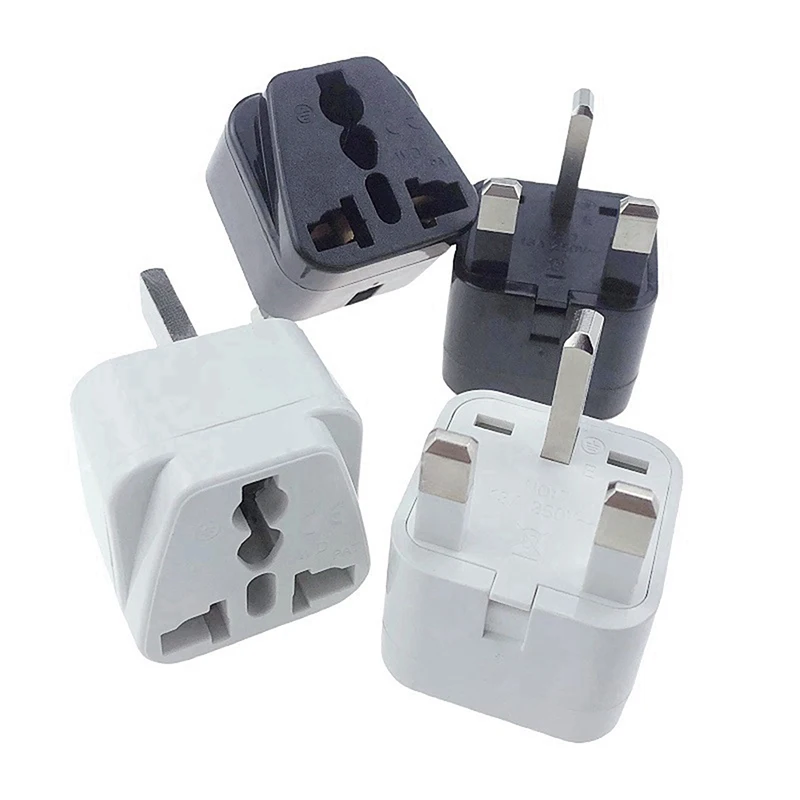 1 Piece Type G UK Travel Plug Adapter 13A AU EU CN US To UK Singapore Malaysia Power Socket Converter White Black