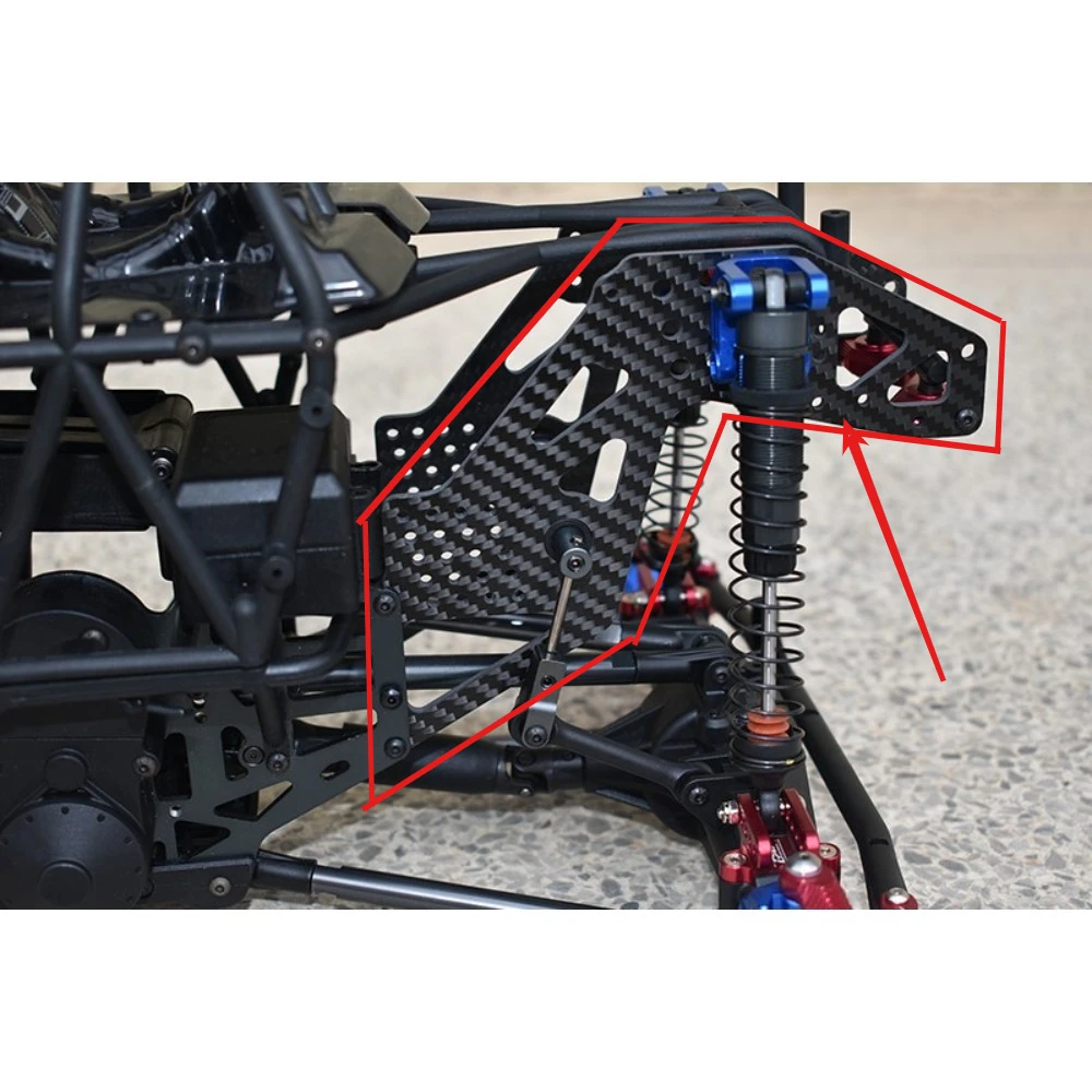 RC Parts Universal Outer Guard Plate Left Right custom size Fit For LOSI 1/8 LMT SOLID AXLE 4WD RZ006 Carbon Fiber Accessories