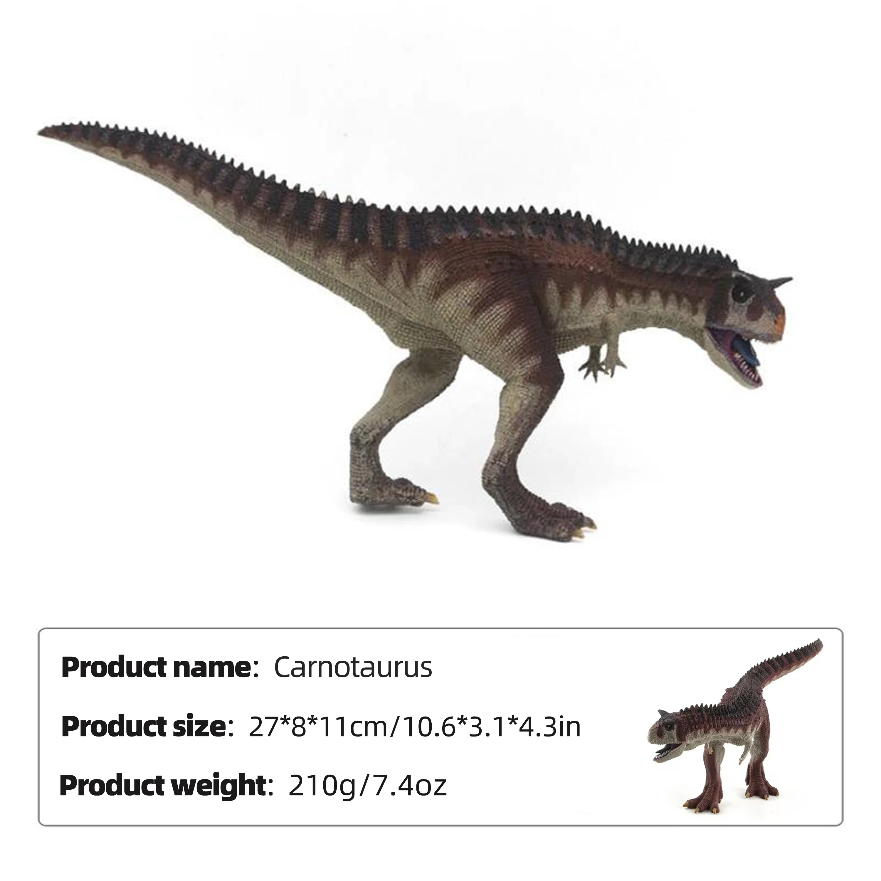 New Jurassic Carnotaurus Static Model Jurassic Park Movie Animal Decoration Collect Halloween Christmas Birthday Gift Kids Toy