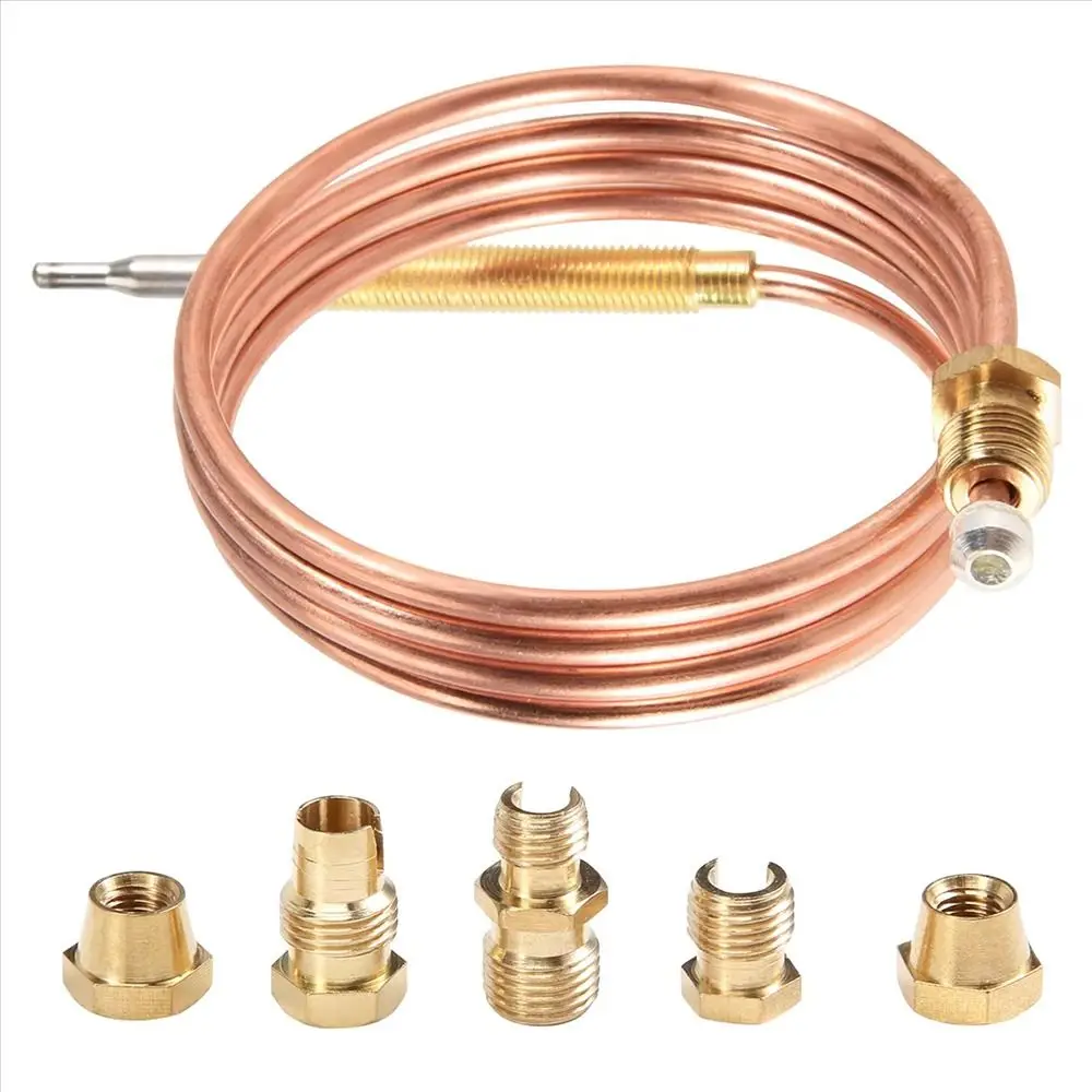 1Set M6 Thermocouple Replacement Set Universal Thread 60/90/120/150cm Gas Stove Probe Gas Valve Induction Line