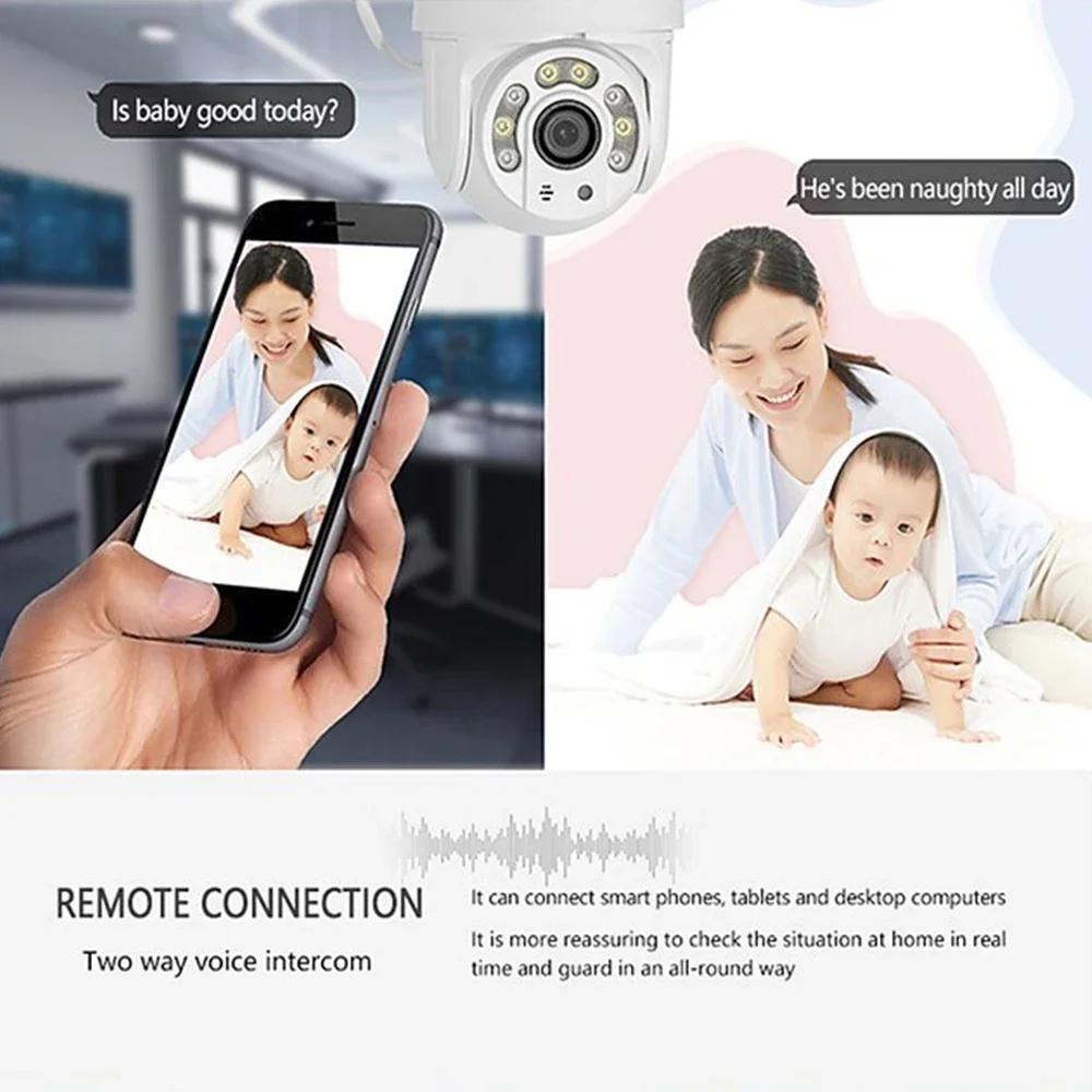 DIDSeth-PTZ Smart Video Surveillance IP Cameras, Night Vision, Outdoor Security CCTV Cam, 5MP WiFi, ICSEE, EU Plug