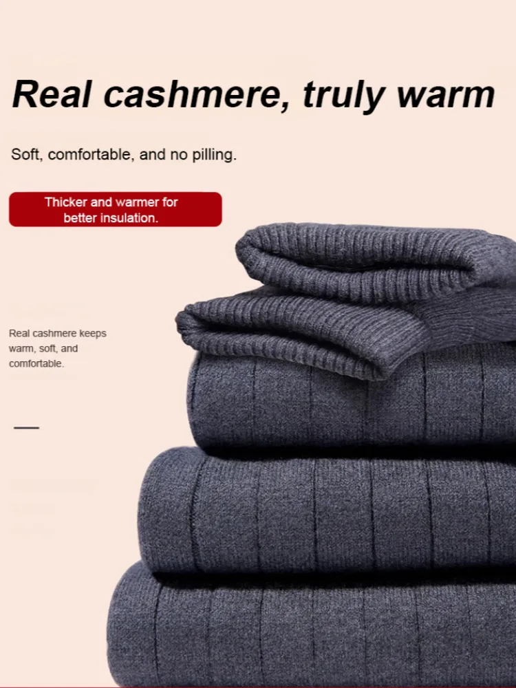 Ginocchiere invernali calde per uomo e donna, ginocchiere ispessite foderate in pile di lunghezza estesa, supporto elastico antiscivolo, per tutti i giorni