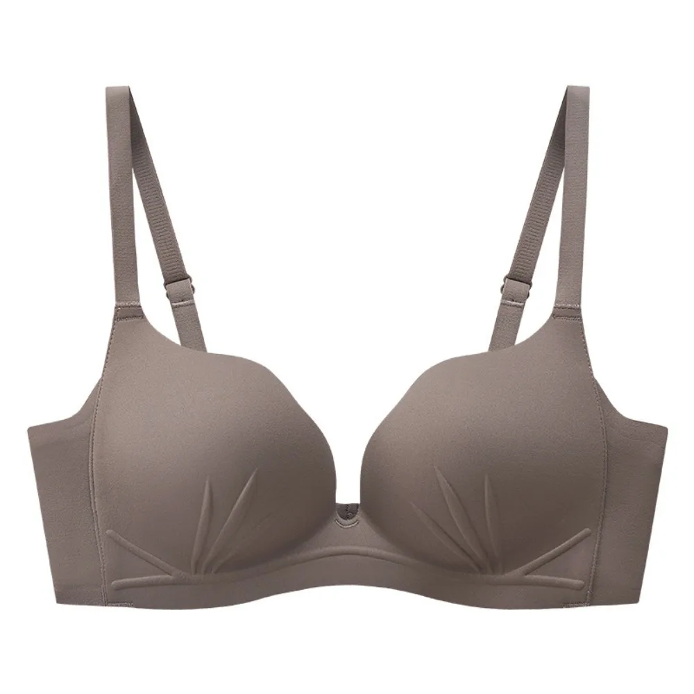 

Comfortable 1/2 Cup Push Up Bra Close-fitting Shockproof Wireless Deep V Bra Lingerie Anti-sagging Seamless Bra Women